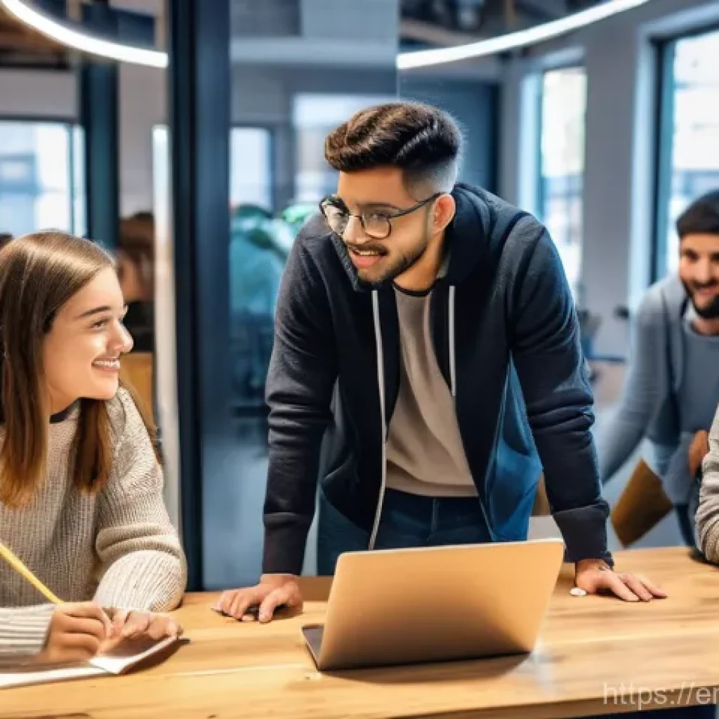 리눅스 전문가로 성장하기 위한 자격증 로드맵 - **Prompt:** A diverse group of young adults, aged 20s to early 30s, enthusiastically collaborating i...