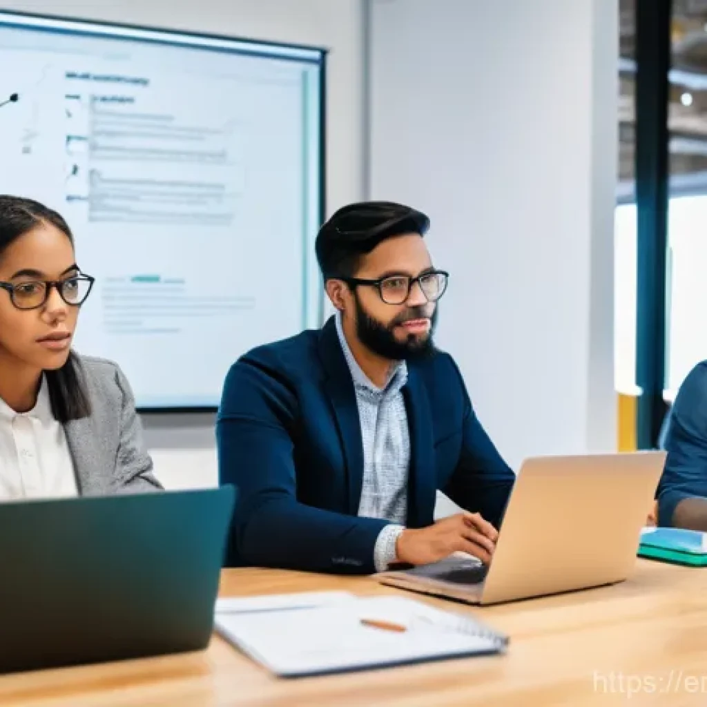 리눅스 자격증 취득을 위한 필기 실기 공부법 - **Prompt:** A diverse group of young professionals, both male and female, are gathered in a modern, ...