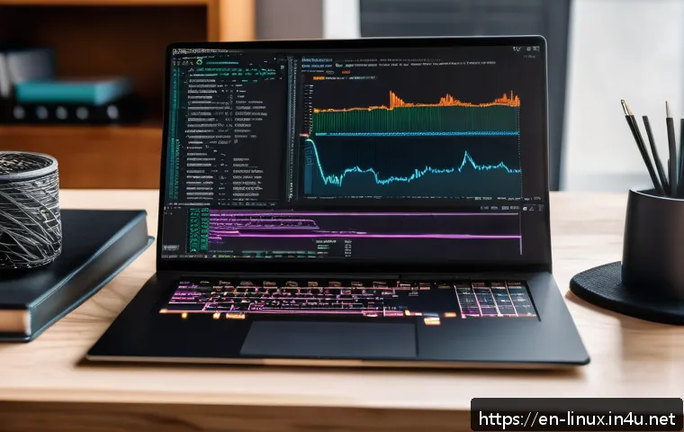 리눅스 실기 시험 대비 사례별 풀이 전략 - A detailed, realistic digital illustration of a Linux command line terminal open on a sleek modern l...