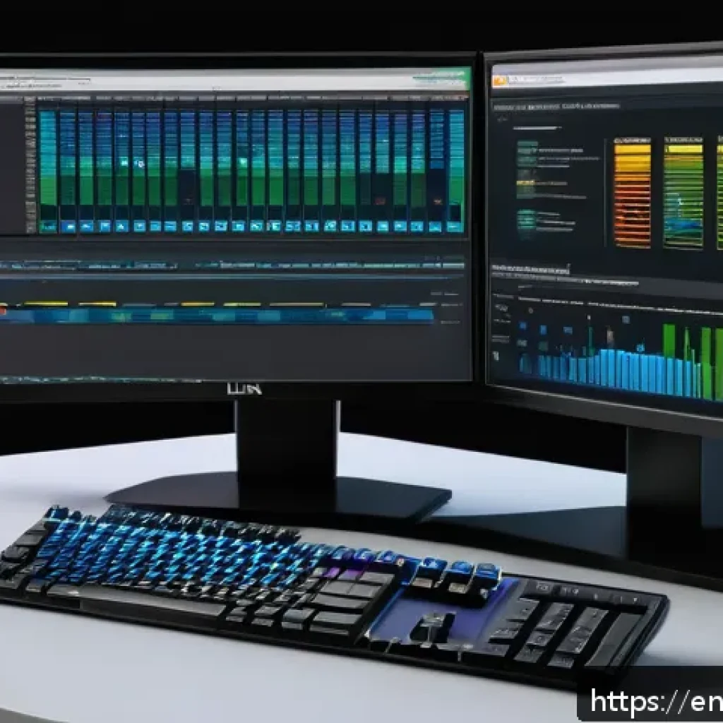 리눅스 실기 시험 대비 시스템 모니터링 기법 정리법 - A detailed, high-resolution digital illustration of a modern Linux system administrator’s workstatio...